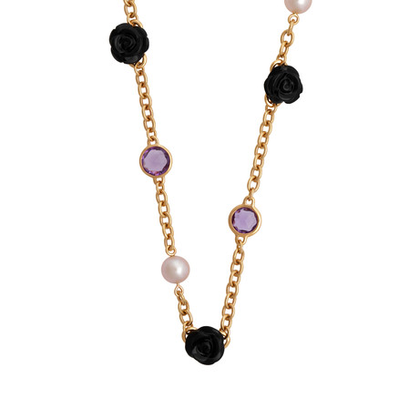 Mimi Milano 18k Rose Gold Multi-Stone Necklace II