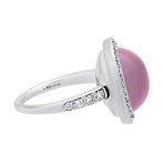 Mimi Milano 18k White Gold Lavender Moonstone + Diamond Ring // Ring Size: 6.5