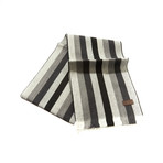 Merino Wool Striped Scarf // Gray + Black