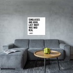 Typo №5 Square // Blek Prints (12"W x 12"H x 0.75"D)