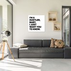 Typo №8 Square // Blek Prints (12"W x 12"H x 0.75"D)