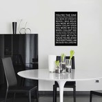 Because You Loved Me Black Background // Pixy Paper (12"W x 18"H x 0.75"D)