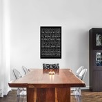 Thinking Out Loud Black Background // Pixy Paper (12"W x 18"H x 0.75"D)