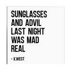 Typo №5 Square // Blek Prints (12"W x 12"H x 0.75"D)