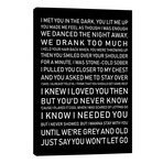 Say You Wont Let Go Black Back // Pixy Paper (12"W x 18"H x 0.75"D)