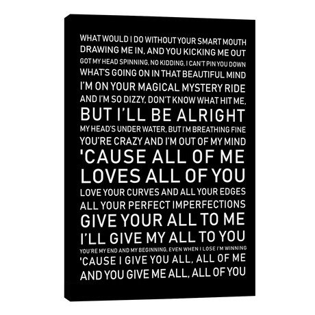 All Of Me Black Back // Pixy Paper (12"W x 18"H x 0.75"D)