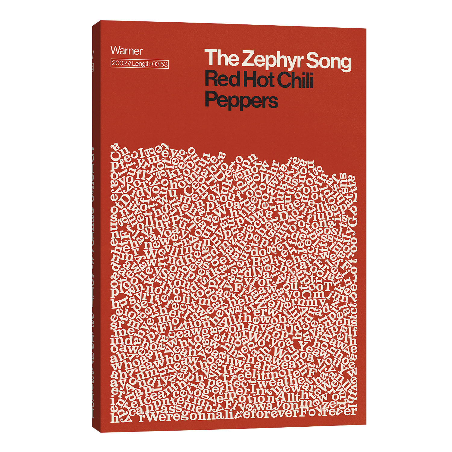 Zephyr Song By Red Hot Chili Peppers Lyrics Print // Reign & Hail (12"W
