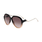 Fendi // Women's Sunglasses // Gray + Pink + Brown
