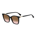 Fendi // Women's Sunglasses // Black + Brown + Pink Gradient