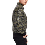 Joel Bomber Leather Jacket // Camouflage (M)