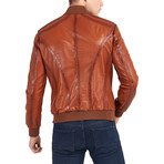 George Bomber Leather Jacket // Hazelnut (2XL)