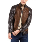 Julian Bomber Leather Jacket // Brown (S)