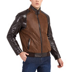 Julian Bomber Leather Jacket // Brown (S)