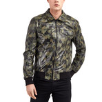 Joel Bomber Leather Jacket // Camouflage (M)