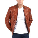 George Bomber Leather Jacket // Hazelnut (2XL)