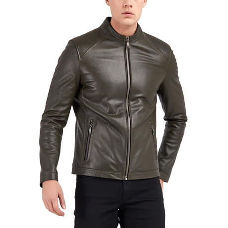 Joel Blouson Leather Jacket // Khaki (L) - Ruck & Maul // Markawell ...