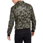 Joel Bomber Leather Jacket // Camouflage (M)