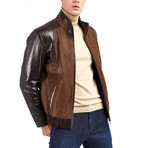 Julian Bomber Leather Jacket // Brown (S)