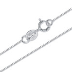 Sterling Silver Thin Box Chain Necklace (20")