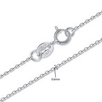 Sterling Silver Modern Sleek Box Chain Necklace (16")