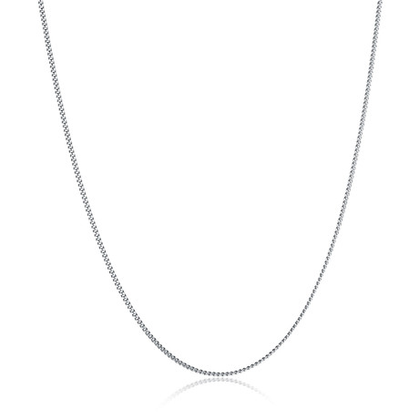 Sterling Silver Mini Twisted Chain Necklace (16")