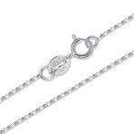 Sterling Silver Twisted Mini Clover Chain Necklace (16")