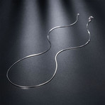 Sterling Silver Classic Italian Snake Chain Necklace