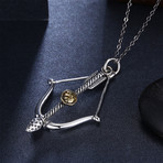 Sterling Silver Bow + Arrow Necklace