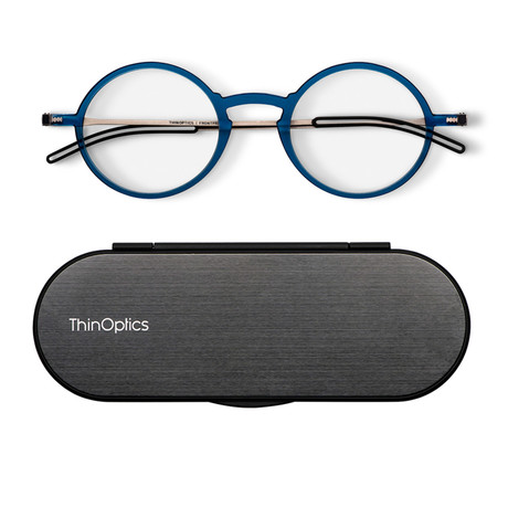 FrontPage // Manhattan Glasses + Milano Black Case + Bundle Pod // Blue (1.0 D)