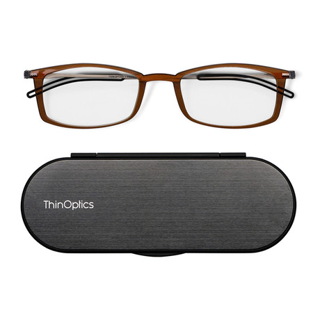 FrontPage // Brooklyn Glasses + Milano Black Case + Bundle Pod // Brown (1.0 D)