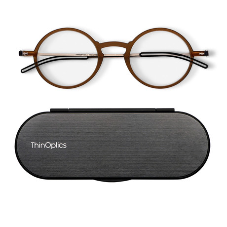 FrontPage // Manhattan Glasses + Milano Black Case + Bundle Pod // Brown (1.0 D)