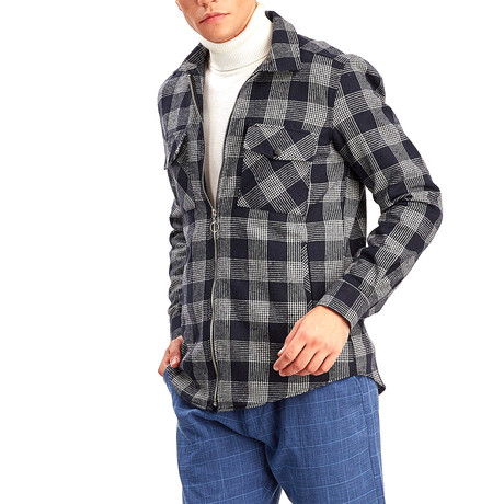 Rhine Shirt // Navy + Blue (XS)