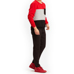Rio Sweatshirt // Red + Gray + Black (S)