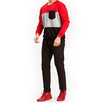 Rio Sweatshirt // Red + Gray + Black (S)