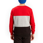 Rio Sweatshirt // Red + Gray + Black (S)