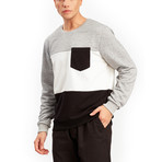 Rio Sweatshirt // Gray + Ecru + Black (XS)