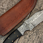 Damascus Clip Point Hunter