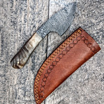 Hand Forged Damascus Small Skinner
