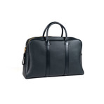 Buckley Grained Leather Briefcase // Medium // Blue