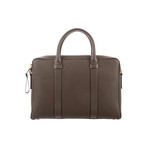 Buckley Grained Leather Briefcase // Slim // Brown