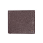 Men's Grained Leather Wallet // Brown