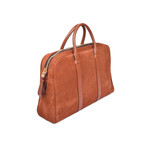Buckley Smooth Suede Briefcase // Large // Ginger