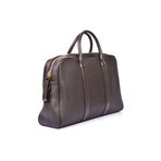 Buckley Grained Leather Briefcase // Medium // Brown