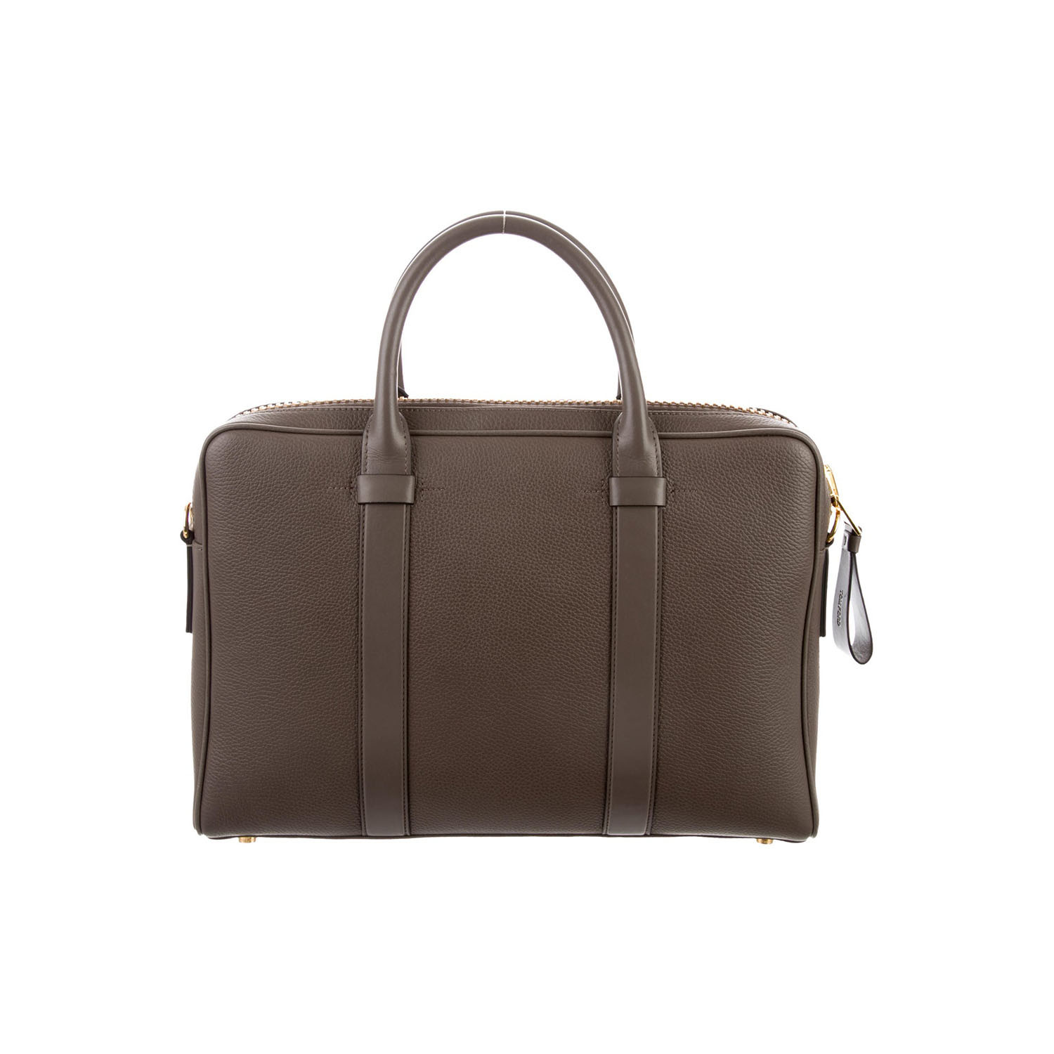 Buckley Grained Leather Briefcase // Slim // Brown - Tom Ford - Touch ...