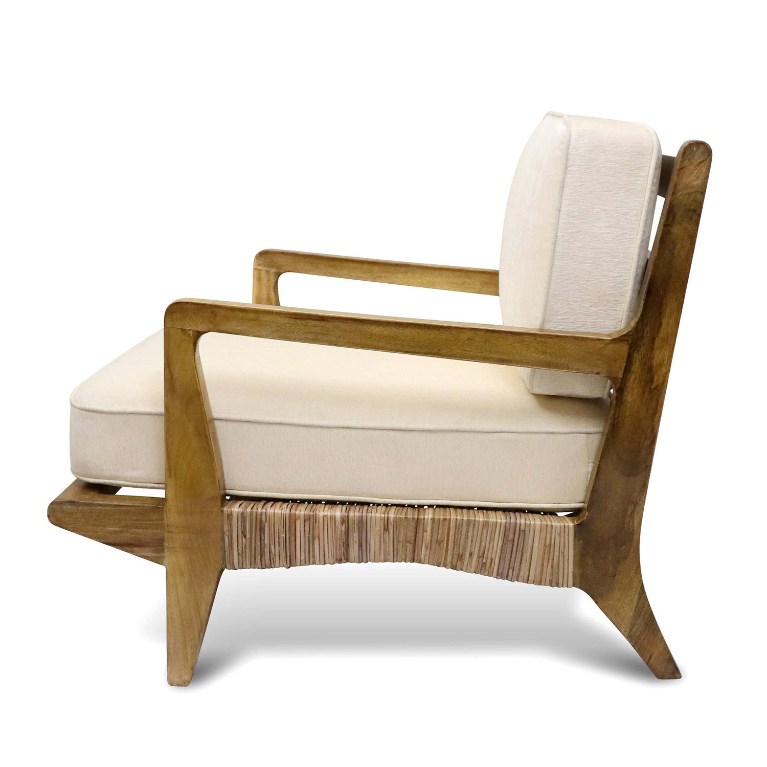 Rattan Accent Chair // Set of 2 Peach & Pebble Touch
