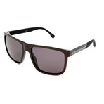 Hugo Boss // Men's 0879 Sunglasses // Matte Brown + Carbon Black