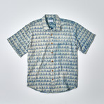 Alfredo Collection Short Sleeve Button-Down + Round Hem // Indigo (XL)