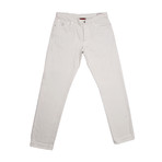 5 Pocket Beige Denim Pants // Beige (40WX32L)