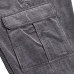 Corduroy Cargo Pants // Slate (28WX32L)