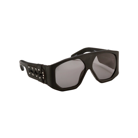Unisex Leather Sunglasses // Black